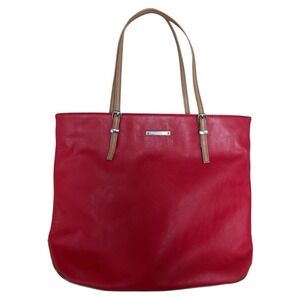 Nine West Red/Beige Shoulder Bag Carryall Tote & Shopper. Elegant